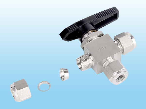 卡套式三通球阀