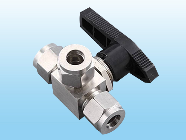 卡套式三通水平球阀